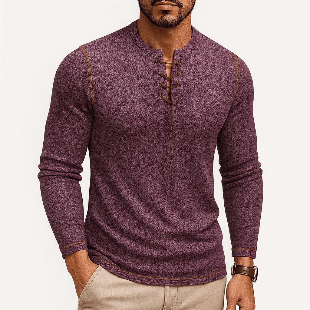 LUXEOUTFIT | Neck Long Sleeve Shirt 3