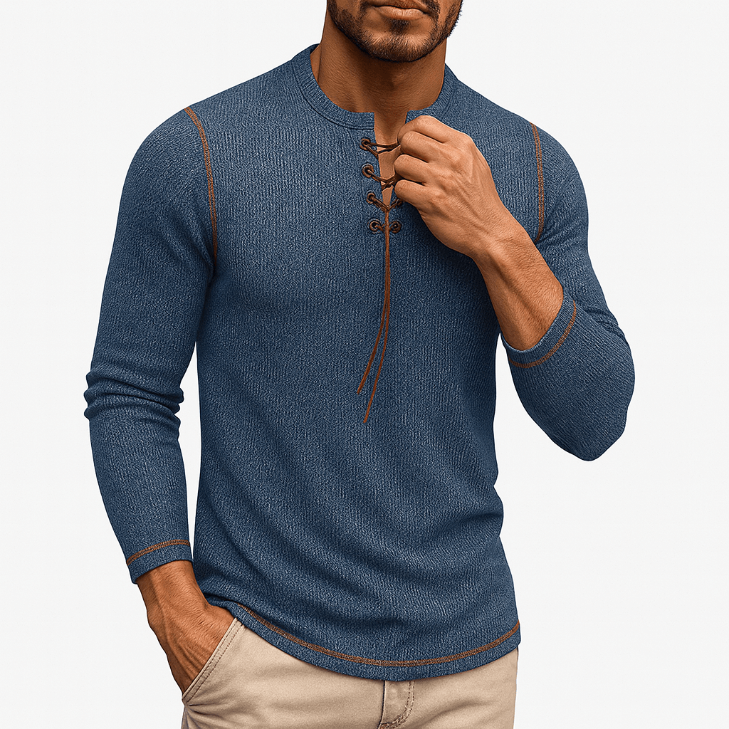 LUXEOUTFIT | Neck Long Sleeve Shirt 4