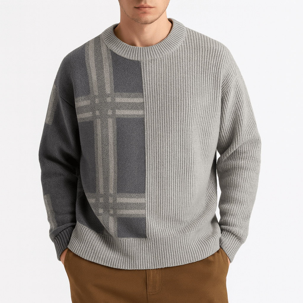 LUXEOUTFIT | Patchwork Crew Jumper 1