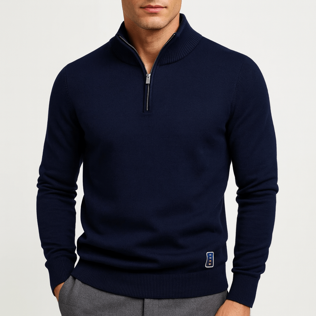 LUXEOUTFIT | Quarter-Zip Fitted Sweater 3