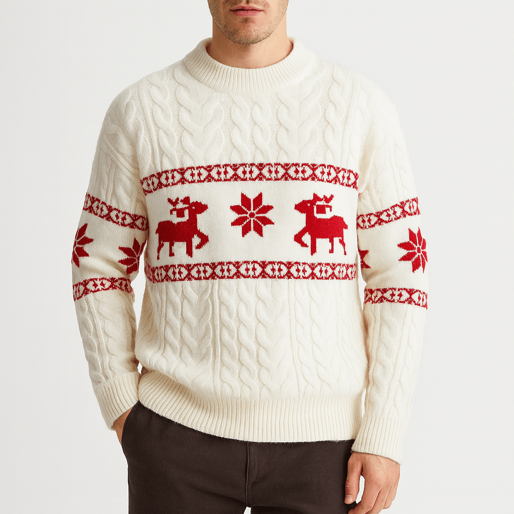 LUXEOUTFIT | Reindeer Knit Sweater 1