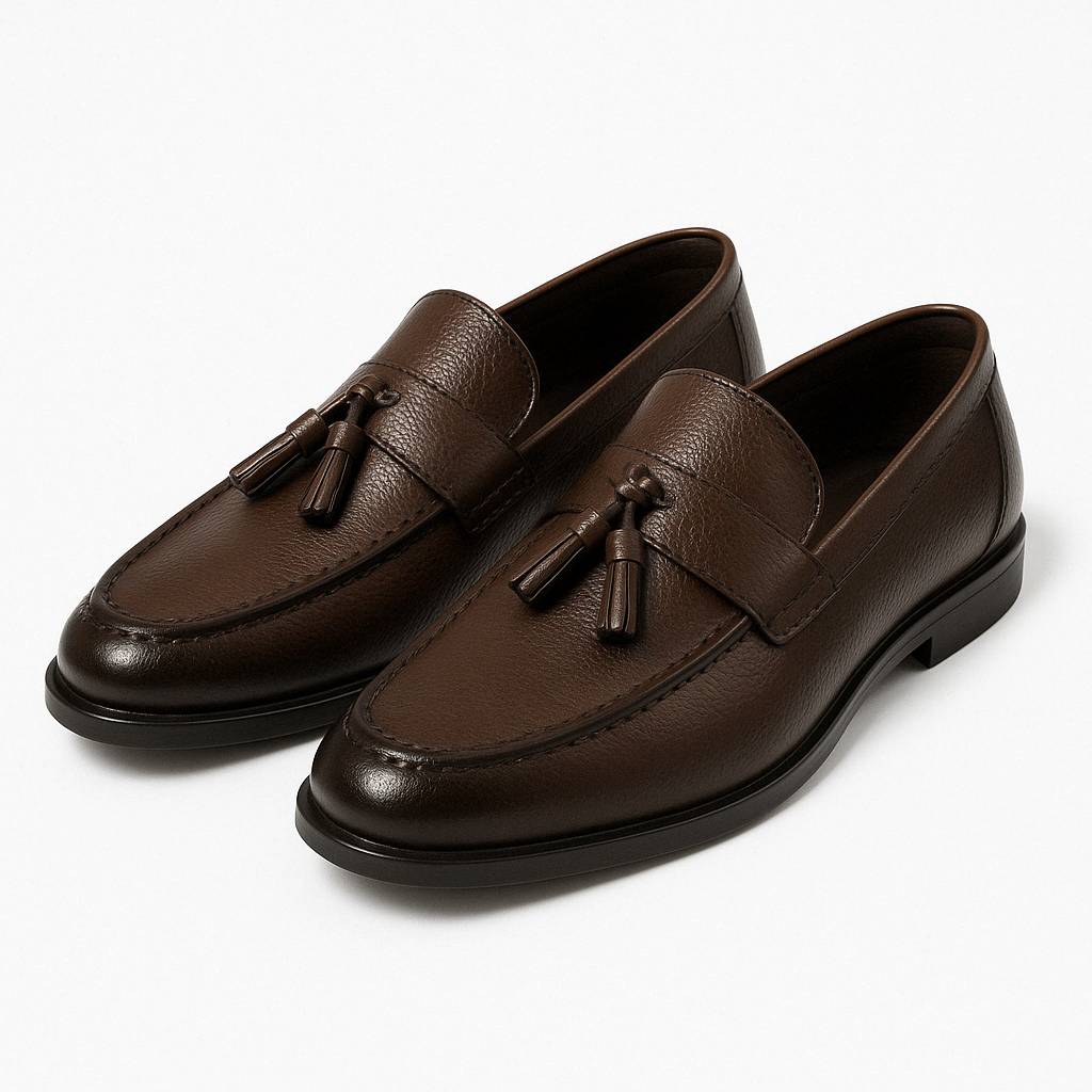 LUXEOUTFIT | Relaxed Fit Leather Loafers 0