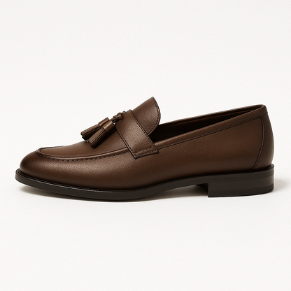 LUXEOUTFIT | Relaxed Fit Leather Loafers 1