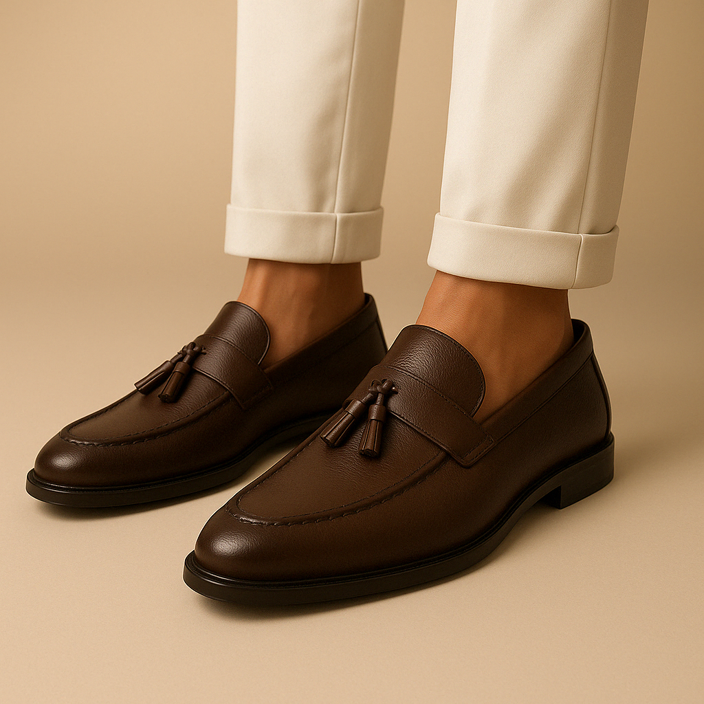 LUXEOUTFIT | Relaxed Fit Leather Loafers 2