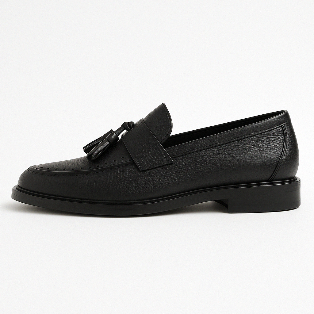 LUXEOUTFIT | Relaxed Fit Leather Loafers 3