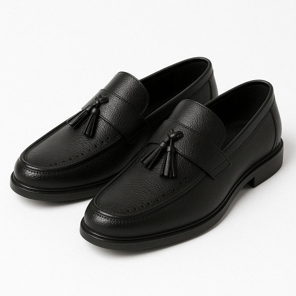 LUXEOUTFIT | Relaxed Fit Leather Loafers 4