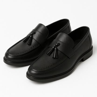 LUXEOUTFIT | Relaxed Fit Leather Loafers 4
