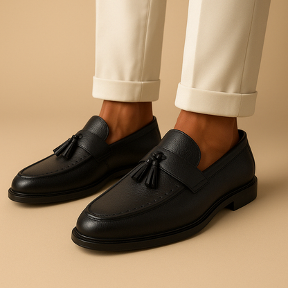 LUXEOUTFIT | Relaxed Fit Leather Loafers 5