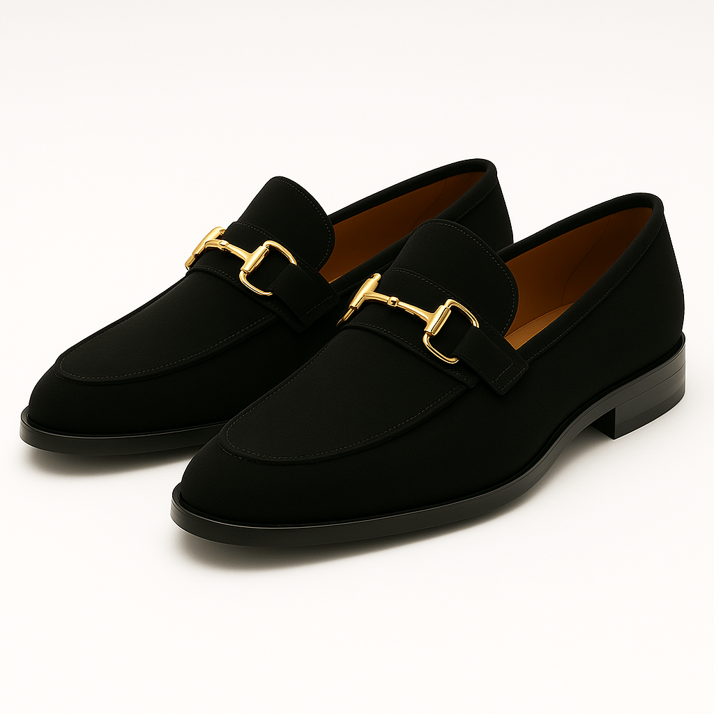 LUXEOUTFIT | Sculpted Suede Horsebit Loafers 0