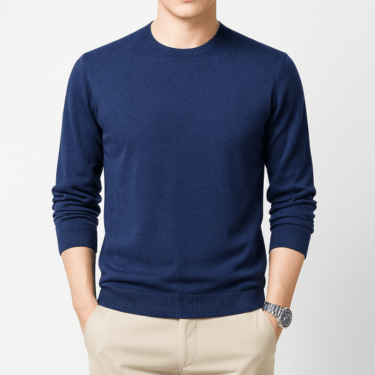 LUXEOUTFIT | Slim Fit Crew Neck Sweater 0