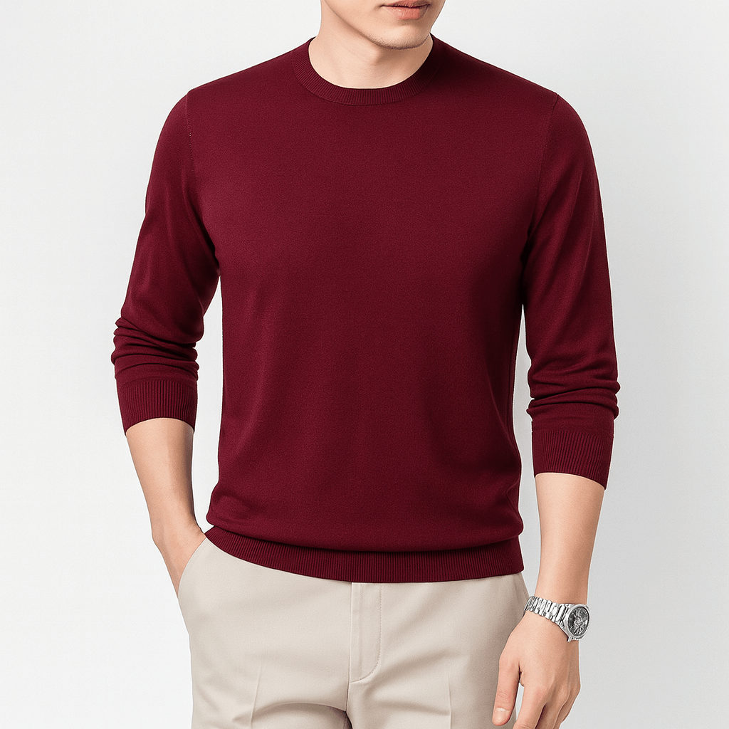 LUXEOUTFIT | Slim Fit Crew Neck Sweater 1