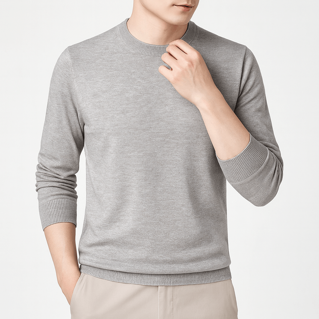 LUXEOUTFIT | Slim Fit Crew Neck Sweater 2