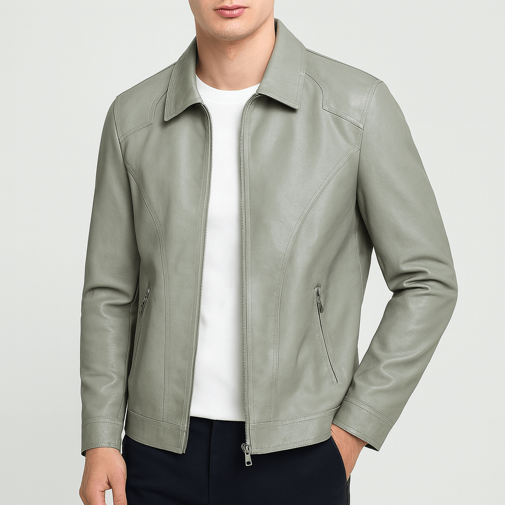 LUXEOUTFIT | Slim Leather Jacket 1