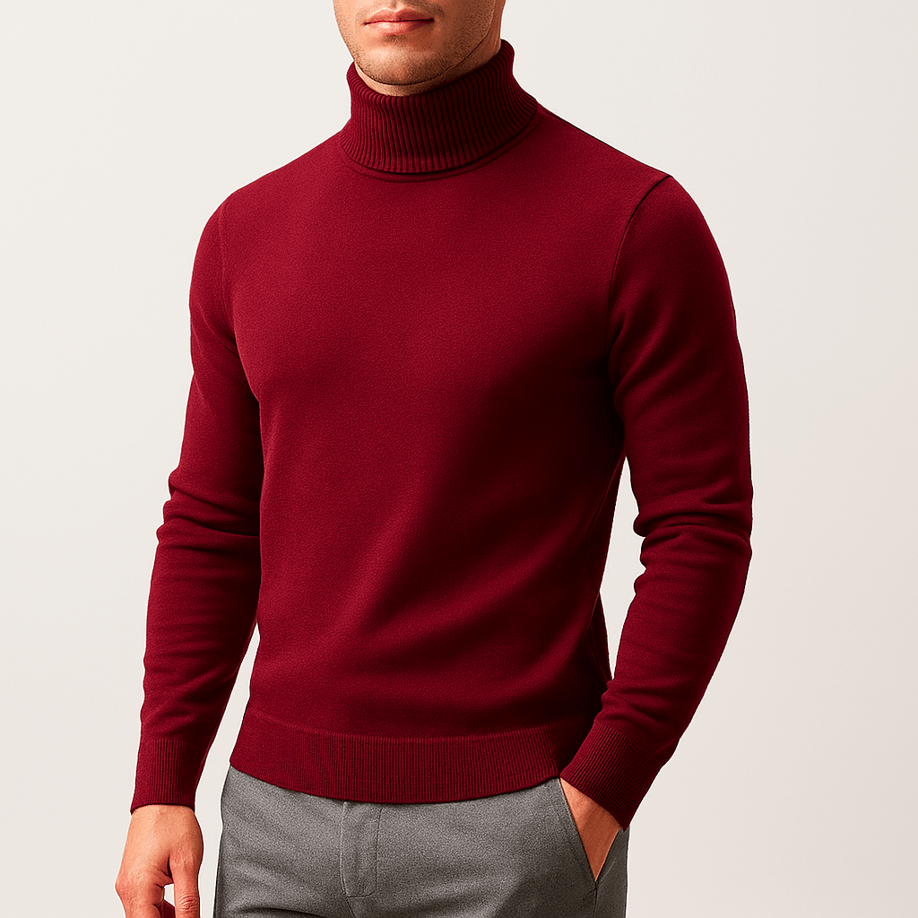 LUXEOUTFIT | Solid Turtleneck Sweater 0
