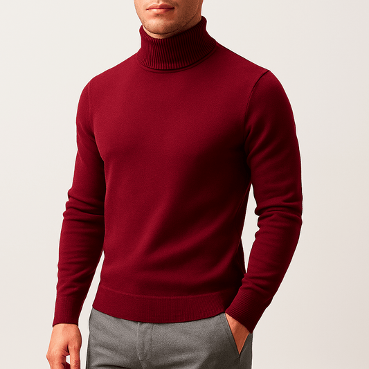 LUXEOUTFIT | Solid Turtleneck Sweater 0
