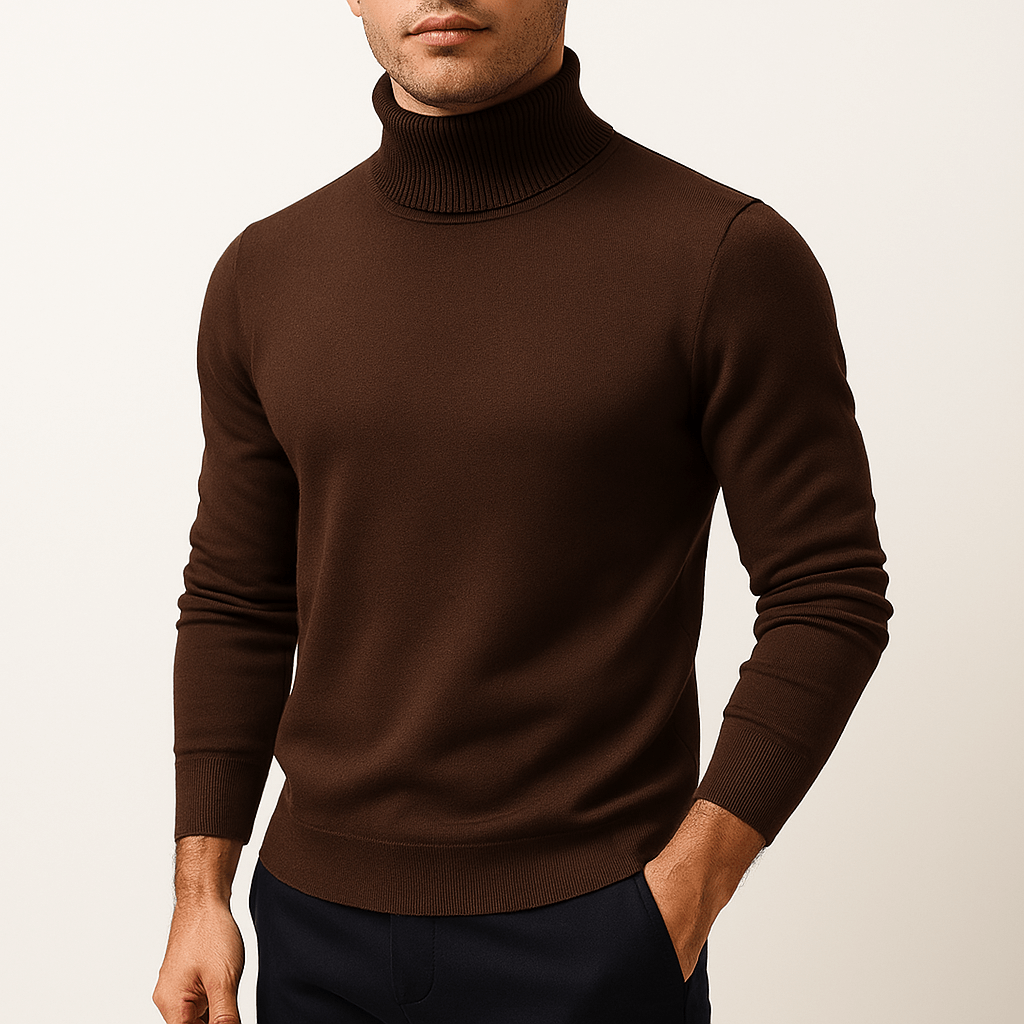 LUXEOUTFIT | Solid Turtleneck Sweater 1