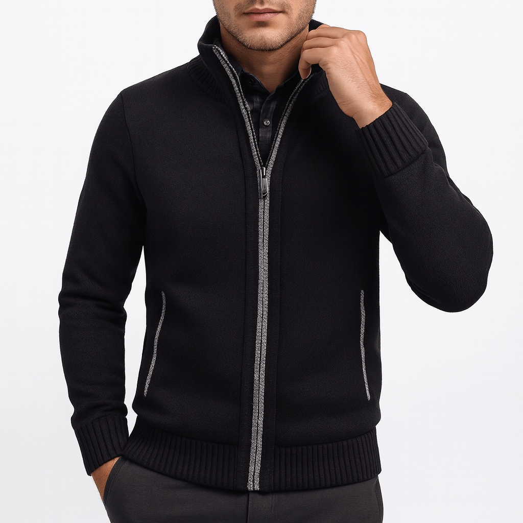 LUXEOUTFIT | Structured Zip Cardigan 0