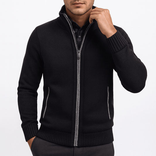 LUXEOUTFIT | Structured Zip Cardigan 0