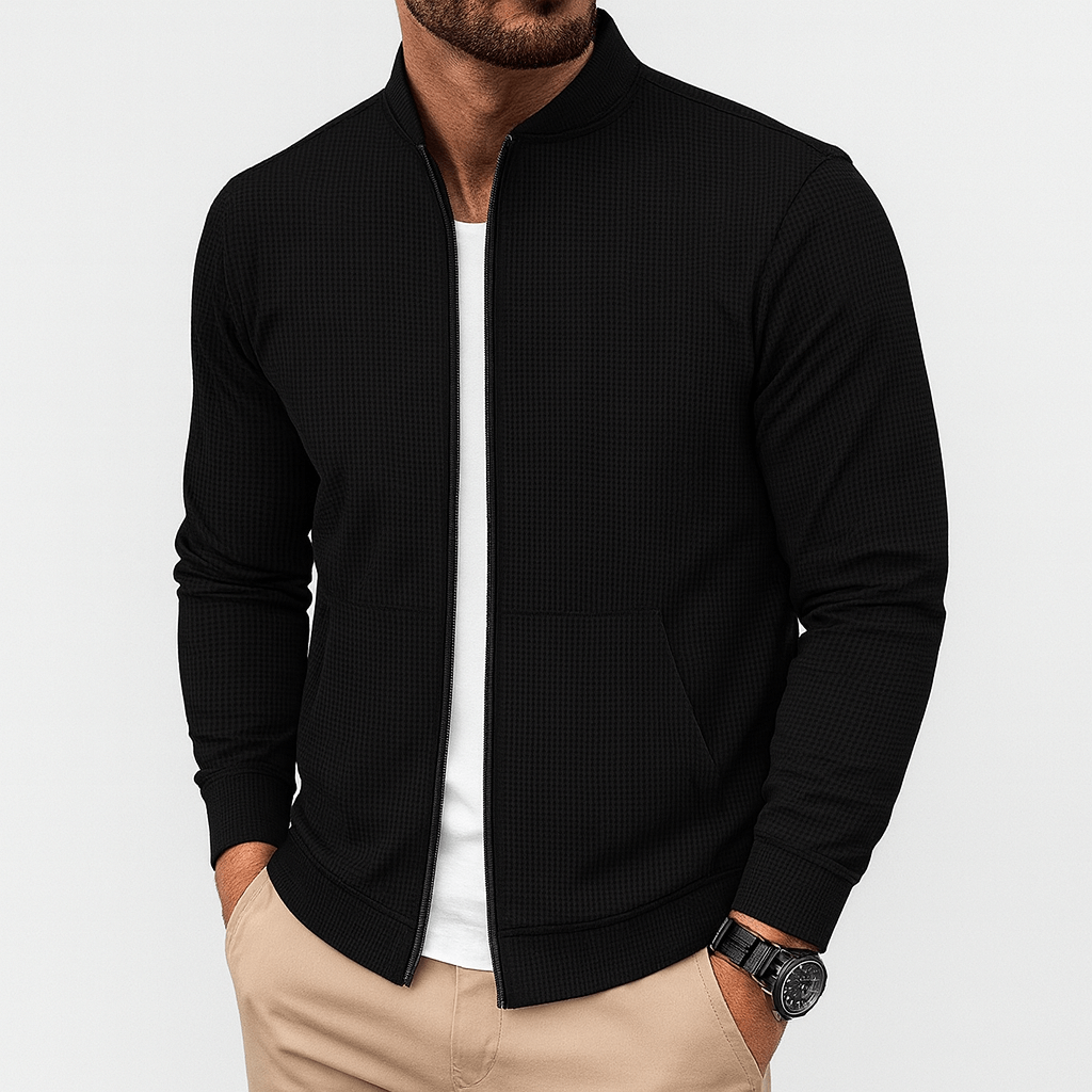 LUXEOUTFIT | Textured Zip Jacket 0