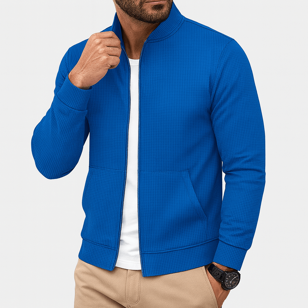 LUXEOUTFIT | Textured Zip Jacket 1