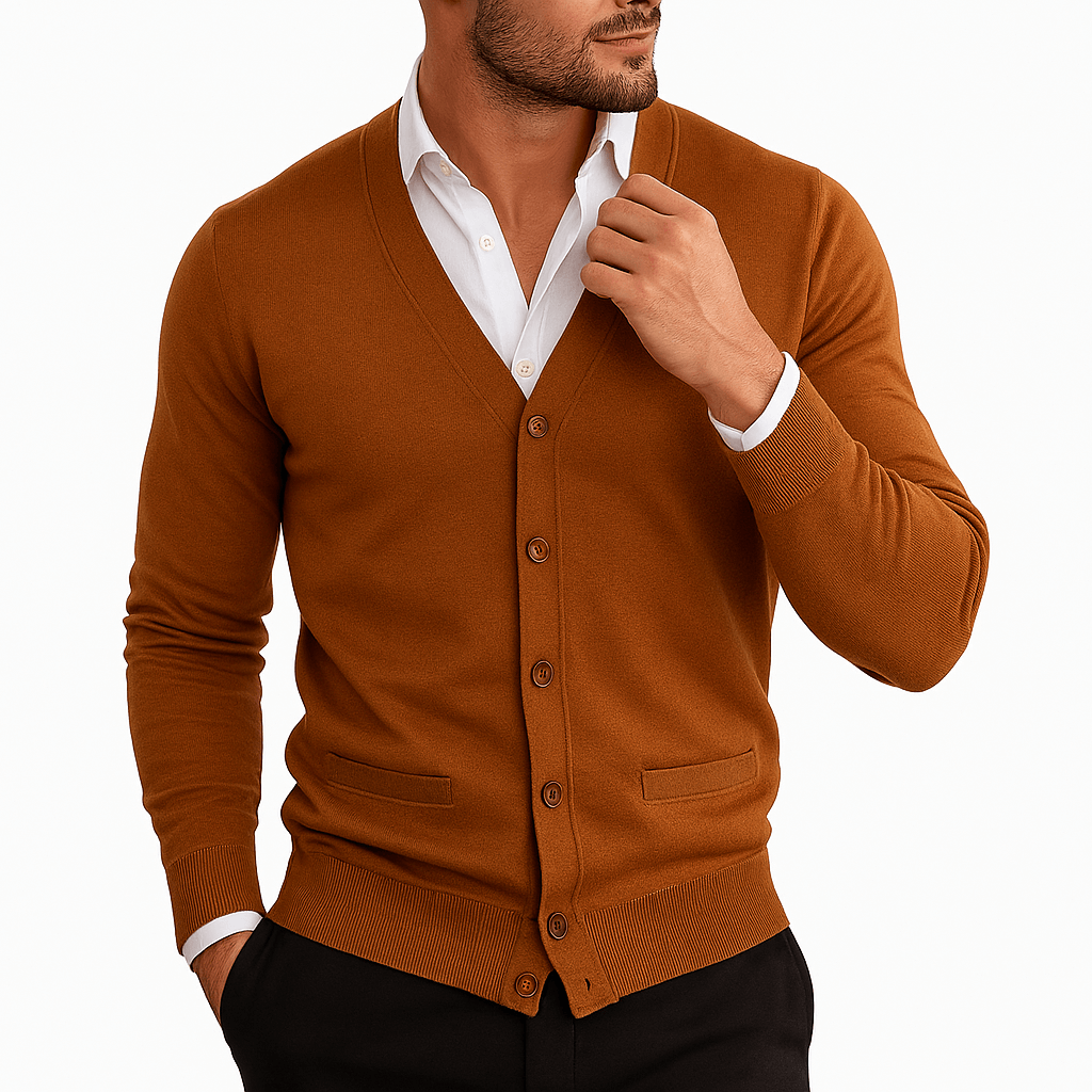 LUXEOUTFIT | V-Neck Button-Down Cardigan 2