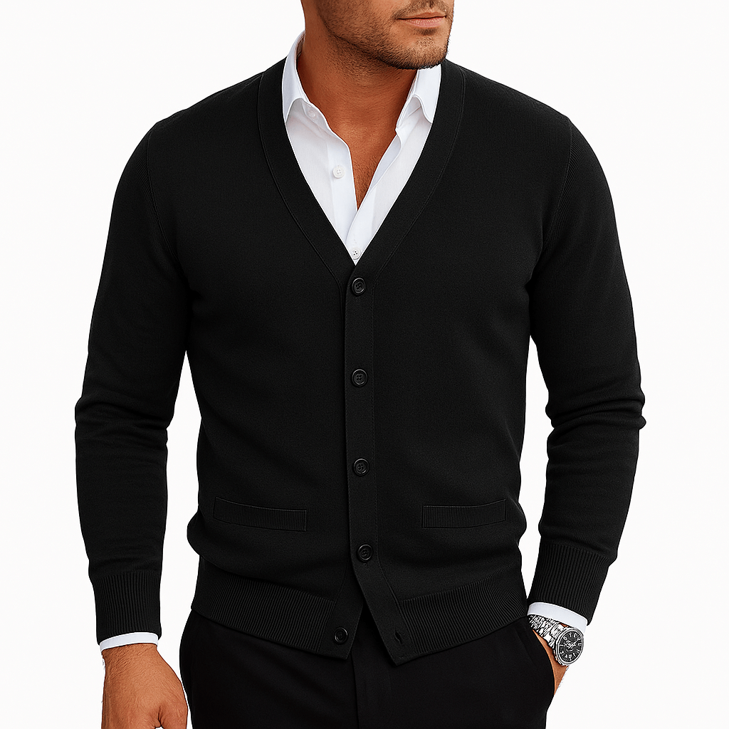 LUXEOUTFIT | V-Neck Button-Down Cardigan 4