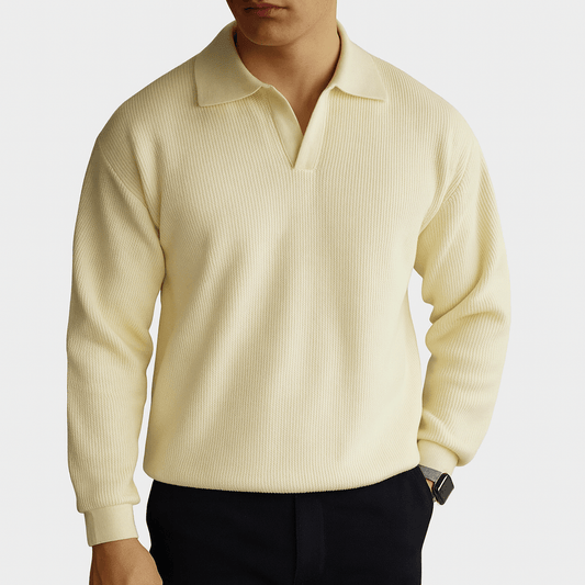 LUXEOUTFIT | Waffle Knit Polo Jumper 0
