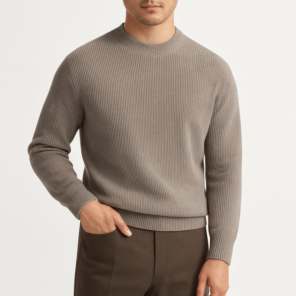 LUXEOUTFIT | Wool Ribbed Sweater 1