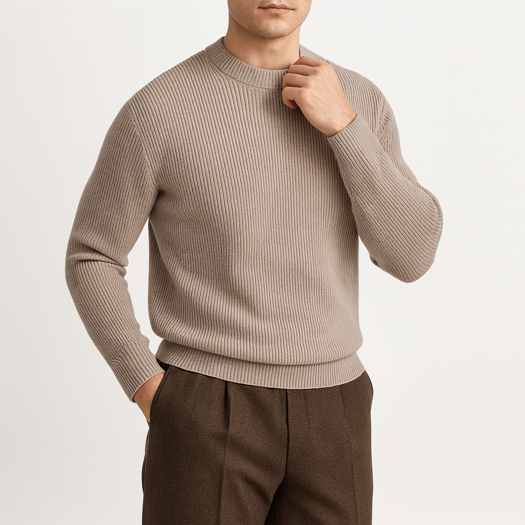 LUXEOUTFIT | Wool Ribbed Sweater 2
