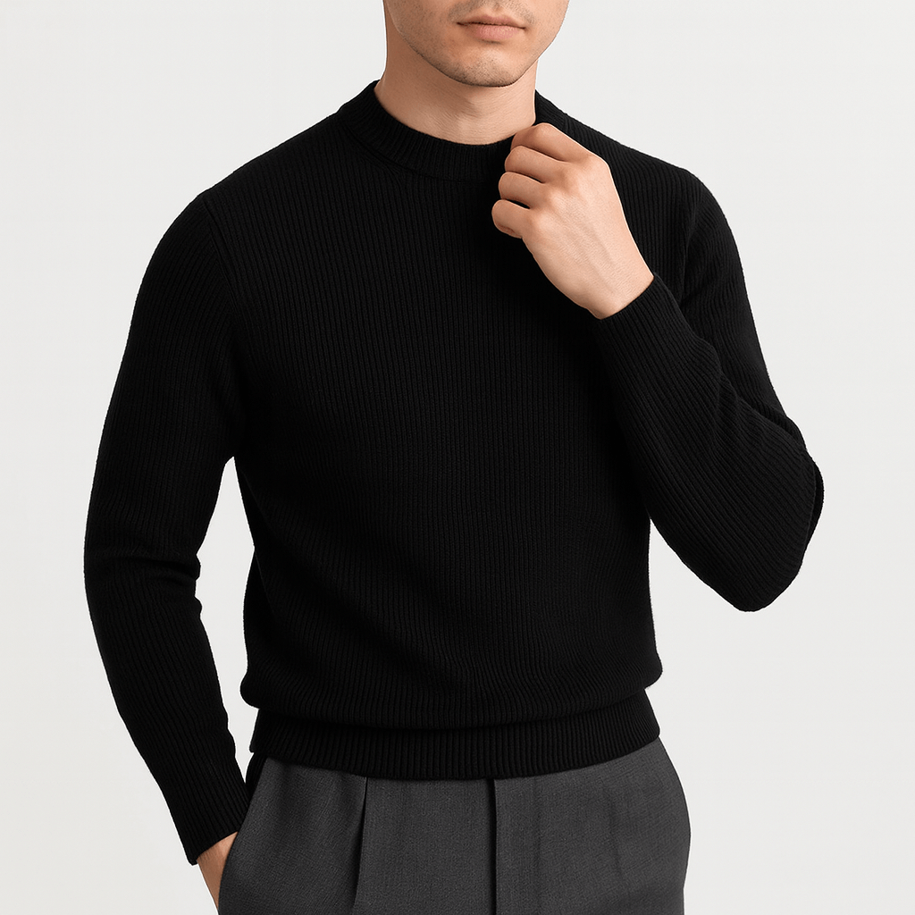 LUXEOUTFIT | Wool Ribbed Sweater 4