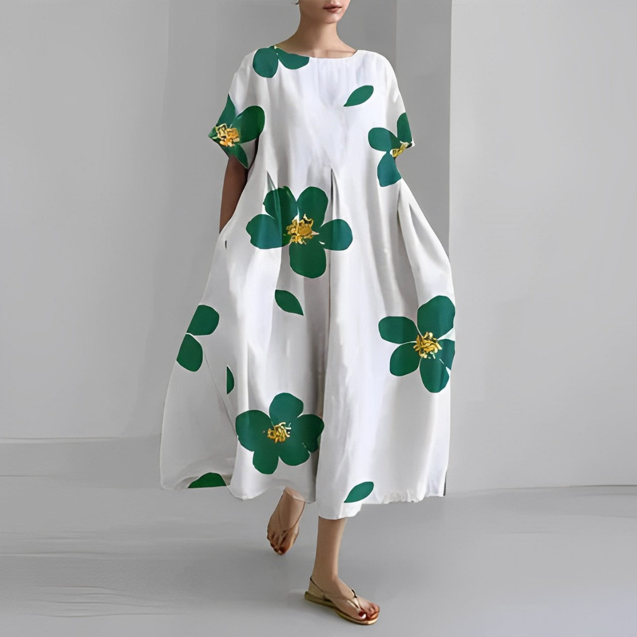 Flowy Floral Maxi Sundress for Women