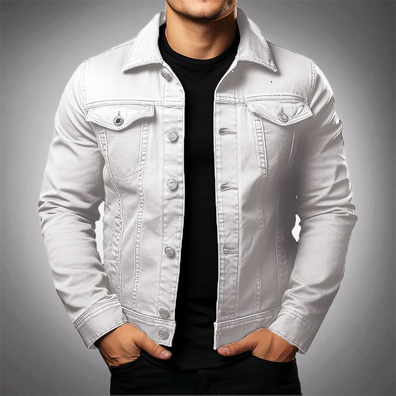 VogeLuxe | Men’s Timeless Trucker Style Denim Jacket