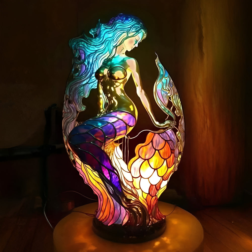 Colorful Glass Animal Desk Lamp Decor