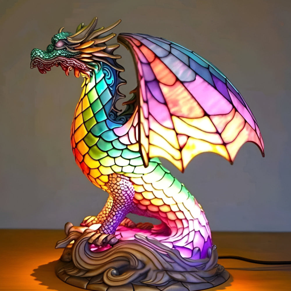 Colorful Glass Animal Desk Lamp Decor