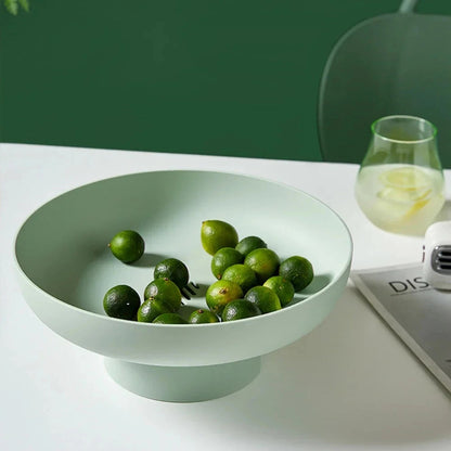 Classic White Ceramic Fruit Dish Decorative Centerpiece Bowl - VogeLuxe