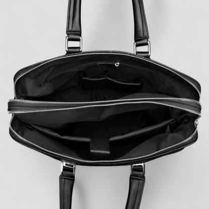 Leather Business Laptop Bag with Matching Travel Wallet