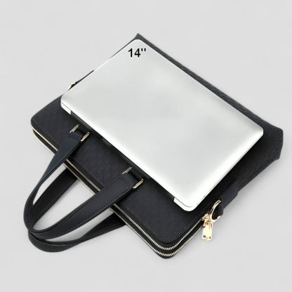 Leather Business Laptop Bag with Matching Travel Wallet