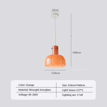 Modern Scandinavian Glass Pendant Lamp