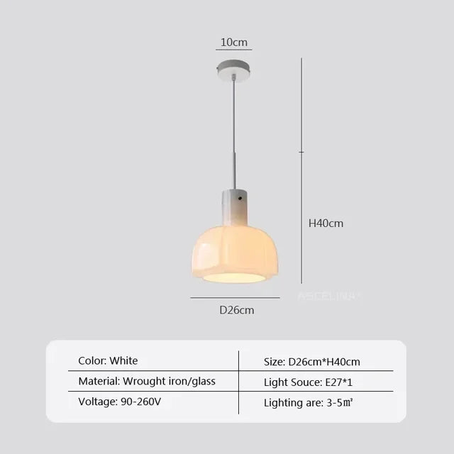 Modern Scandinavian Glass Pendant Lamp