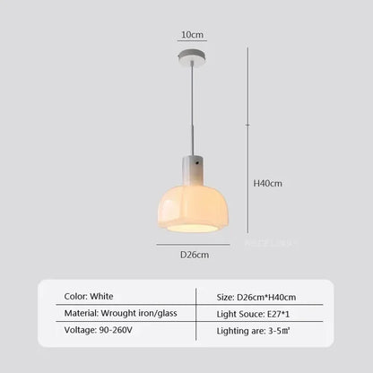 Modern Scandinavian Glass Pendant Lamp