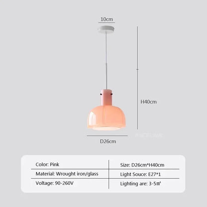 Modern Scandinavian Glass Pendant Lamp