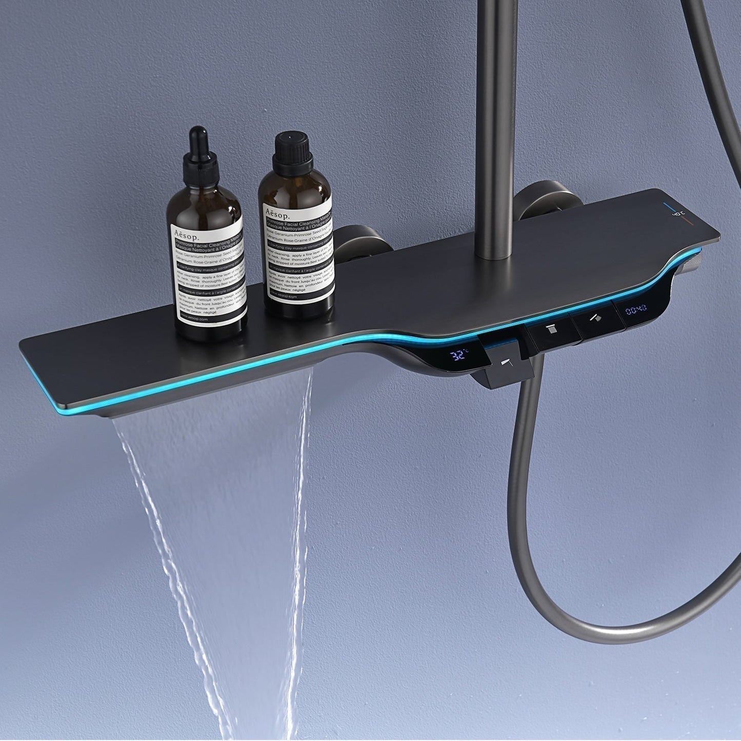 Rain Shower Head With Temp Control System - VogeLuxe