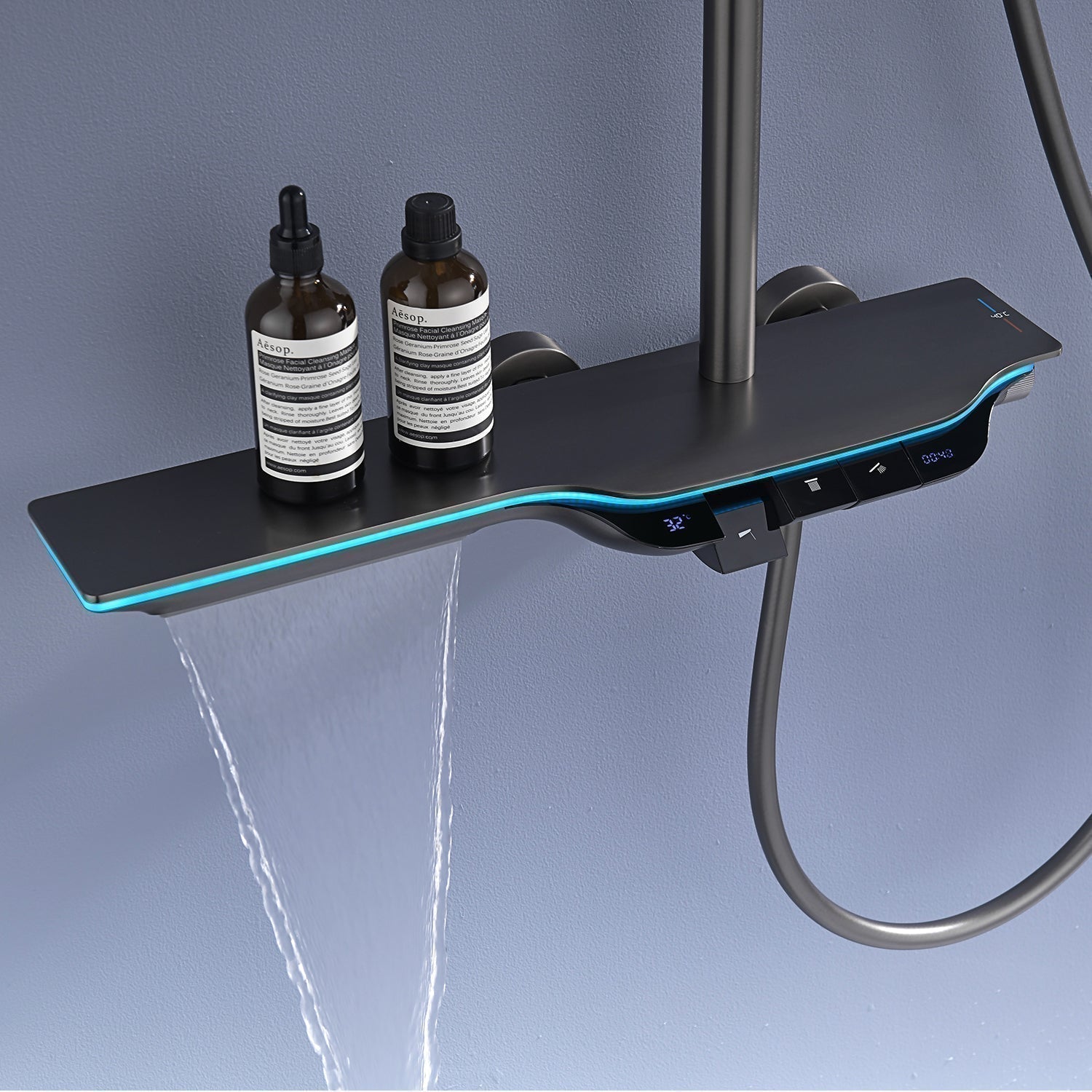 Rain Shower Head With Temp Control System - VogeLuxe