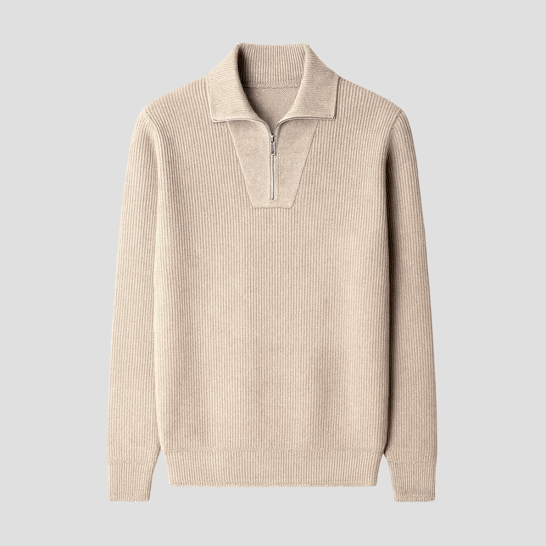 Lennox | Ribbed Polo Jumper 1
