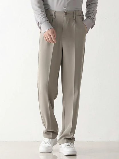Slim Fit Formal Trousers with Narrow Leg