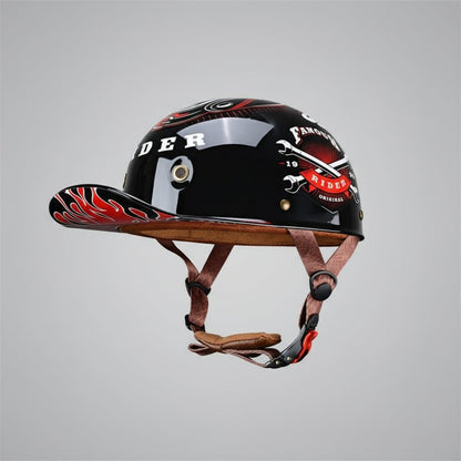 Classic Open Face Motorcycle Helmet Cap Style