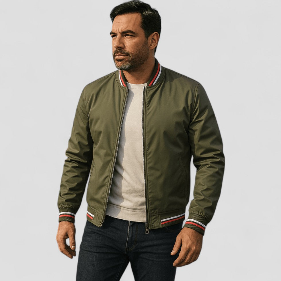 Lightweight Zip Up Classic Bomber Jacket for Men
