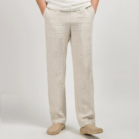 Comfortable Loose Fit Linen Pants - VogeLuxe