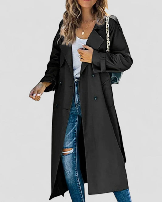 VogeLuxe | Women’s Double-Breasted Trench Coat