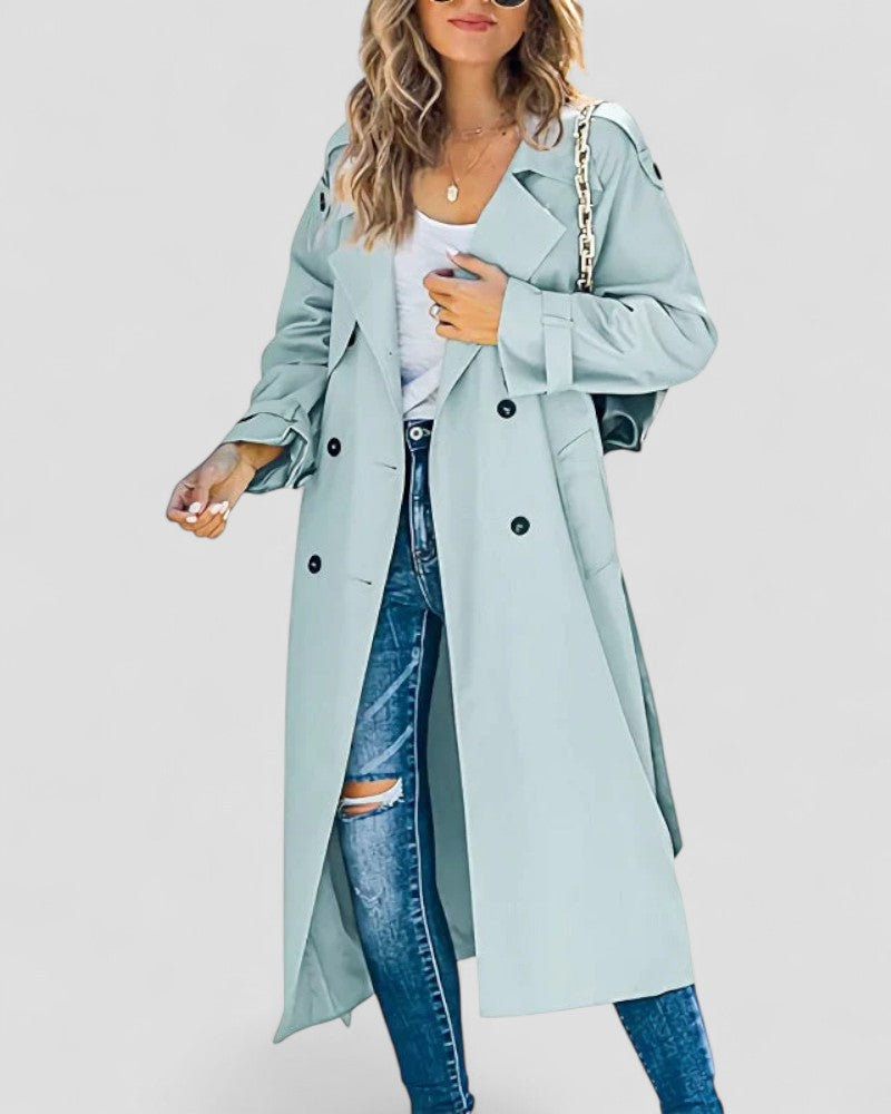 VogeLuxe | Women’s Double-Breasted Trench Coat